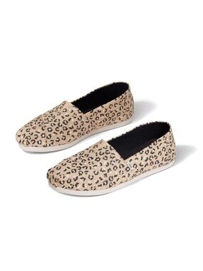 TOMS Women's Alpargata Natural Cheetah Animal Print slip-on Shoes size 6.5